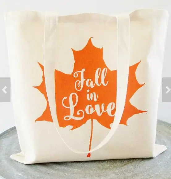Personalized Fall in Love wedding tote bags hen Party gift keepsake Bags Bachelorette bridal shower favors