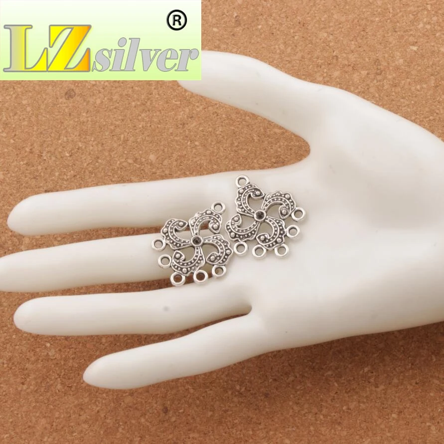 

Snake Head Dots Windmill 5-Strand Spacer End Connector 24.7x30.7mm 100pcs zinc alloy Fit Tassel Earrings L1250