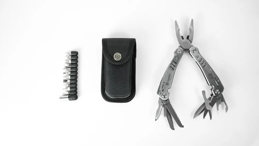 Ganzo G301H Portable Outdoor Survival Knife EDC Pocket Tool Folding plier Camping Multi functional Tools bag Lock Pliers