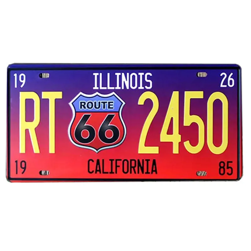 D 30*15 см США металлическая живопись табличка жестяная вывеска Route 66 винтажная гаражная Лицензия табличка плакат настенная украшение дома C1 - Цвет: D