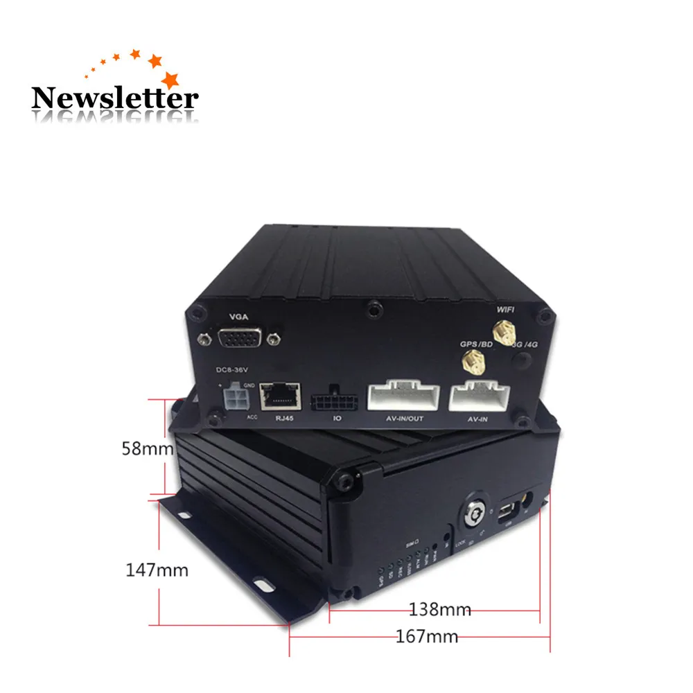 H.264 6 каналов AHD 1080 P школьный автобус видео мониторинга Мобильный DVR HDD