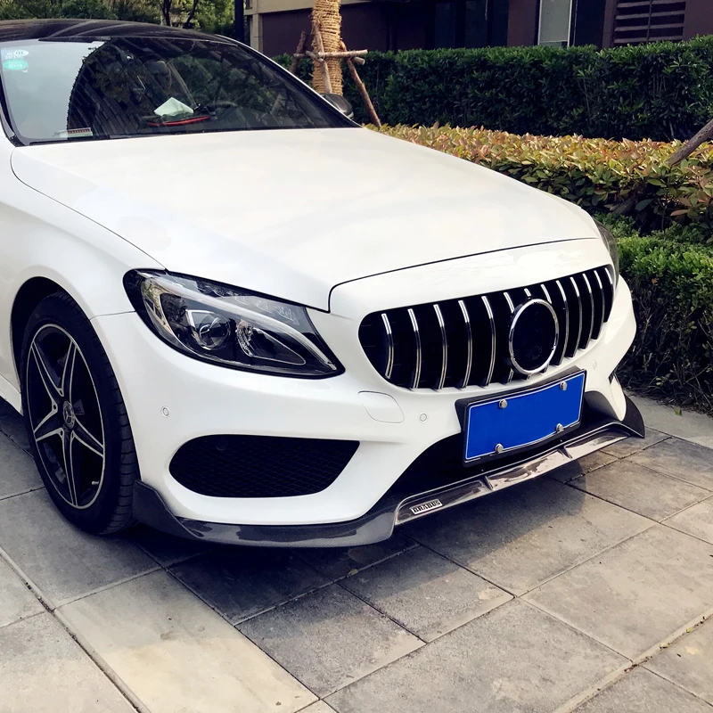 Carmonsons для Mercedes Benz C Class W205+ C180 C200 C260 хромированный передний бампер AMG GT R ABS аксессуары для решетки стайлинга автомобилей
