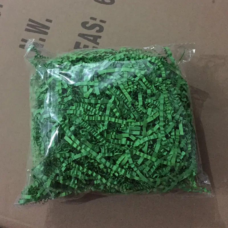 Green 50 г декоративная рафия обертывание ткани для подарка морщинистый наполнитель измельченный скребок бумажный упаковочный материал - Цвет: Green