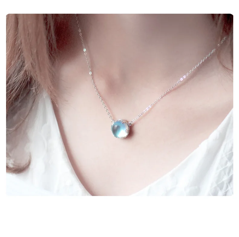 Серебряные украшения Senhoras Moda Aurora Boreal Colar S925 MosDream элегантные римские