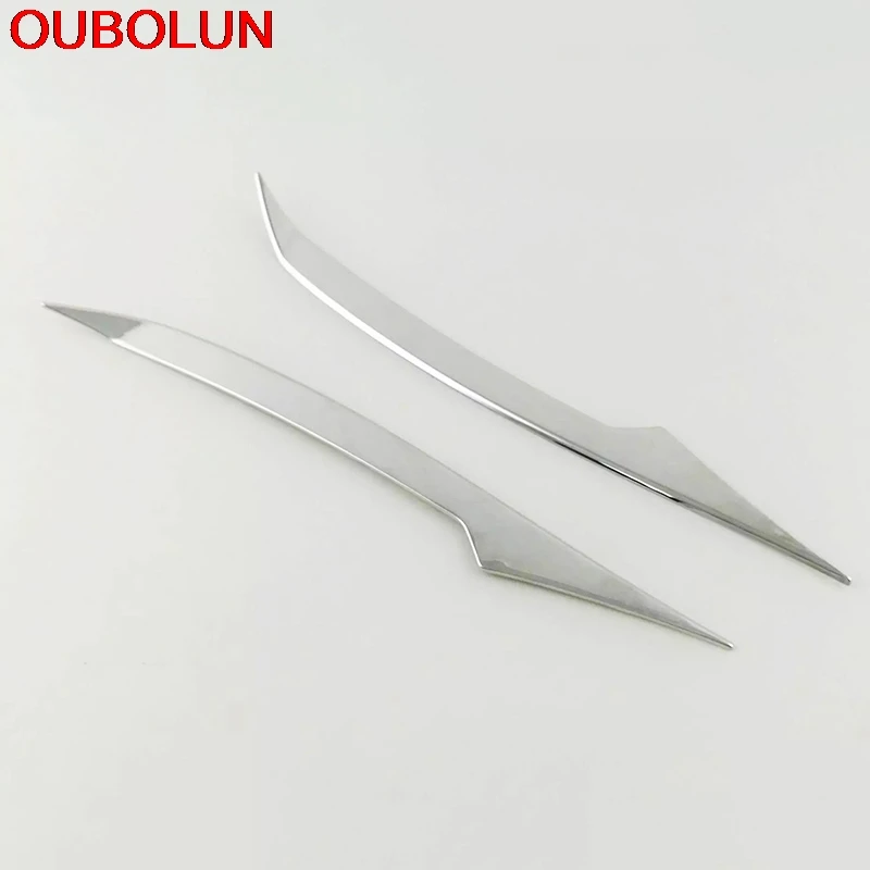 OUBOLUN 2 шт. для Toyota RAV4 RAV 4 2016 передняя фара налобный фонарь брови ABS хромированный