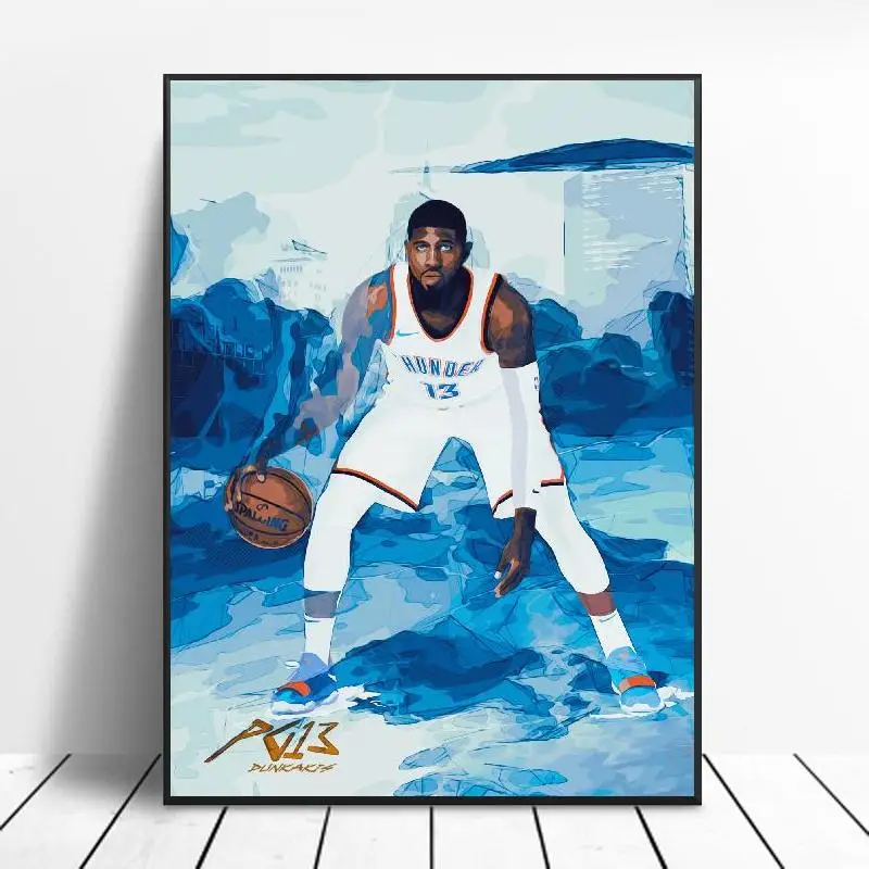 Kyrie Ирвинг Пол Джордж Картина на холсте художественный принт постер картина
