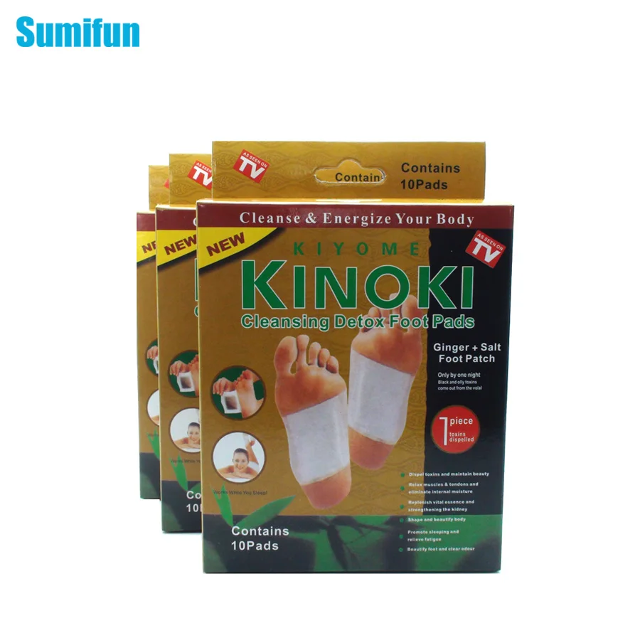Массажер для ног Sumifun Kinoki Detox 30 шт. пластырь ухода за ногами облегчение и улучшение