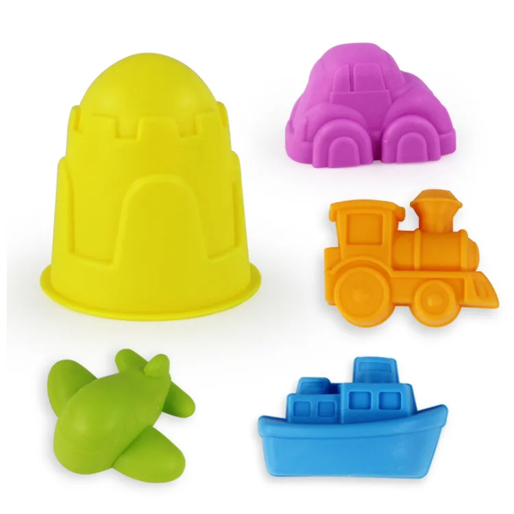 

5PCS Set Transportation Sand Clay Tool Beach Toys Novelty Castle Mold Building Model for Kids Child Baby Out Fun Toys on Holiday