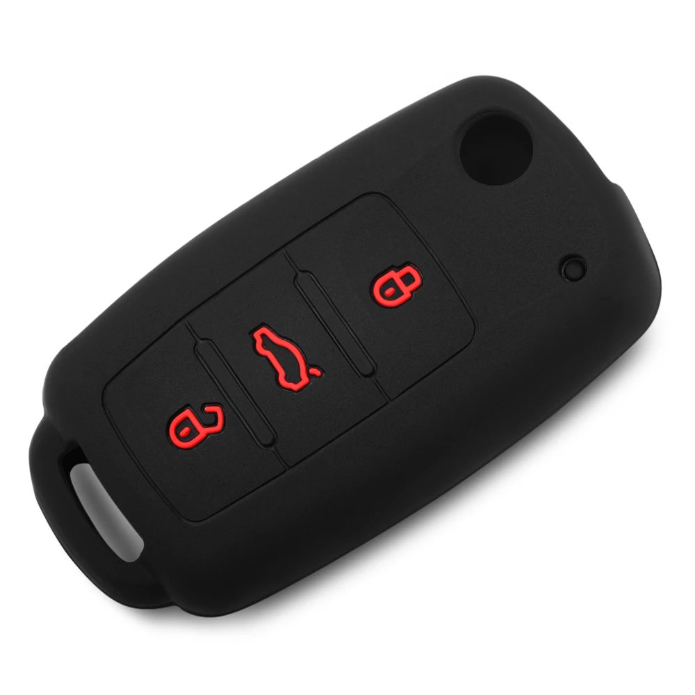 Новый дизайн силиконовый брелок для ключей Крышка кожи поло Bora Beetle Tiguan Passat B5 B6 Golf 6