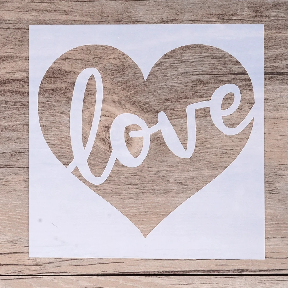 13 см DIY Craft слойный трафарет Love для настенной живописи штампованная скрапбукинга