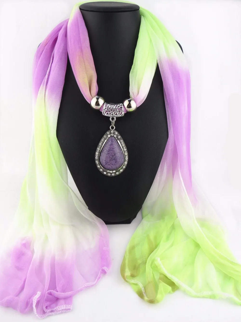 Шарф Ожерелье s для женщин 2017 шармы шарф Капля воды кулон колье ювелирные изделия