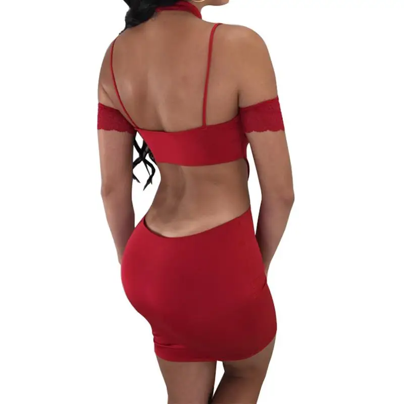 

Summer Women Dresses Sexy Club Party Dresses Halter Bodycon Dresses WS7400C