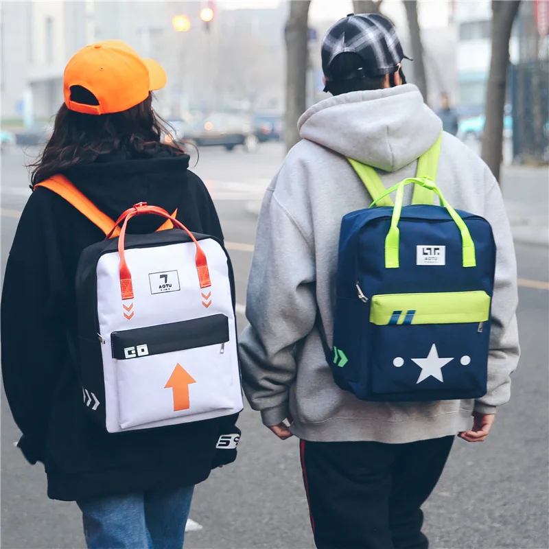2018 новые холщовые сумки женские han edition ulzzang back pack Рюкзак Колледж кампус