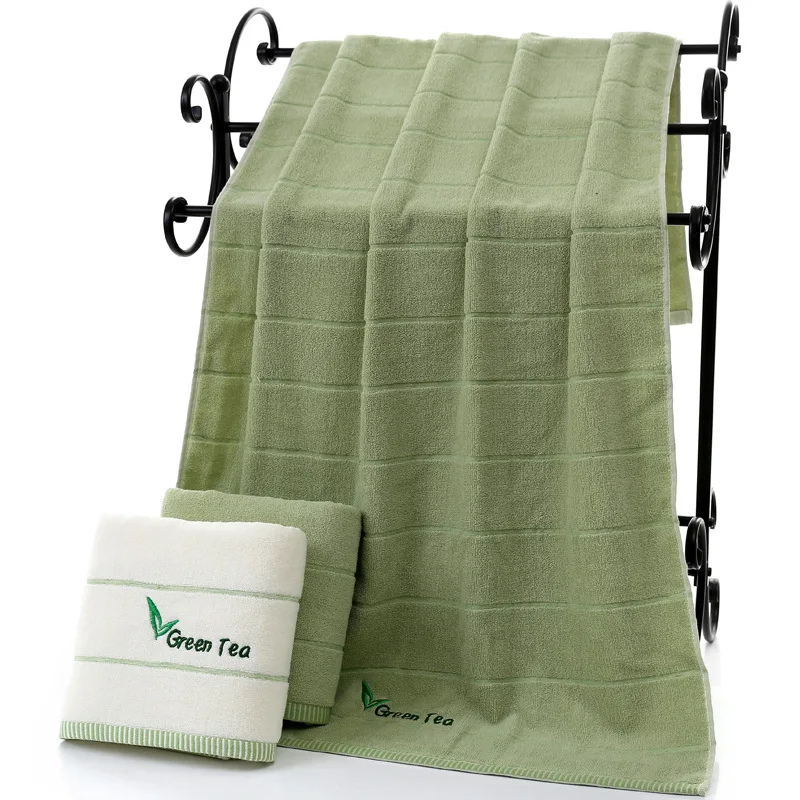 DIMI Absorbent Camping Bathroom Towel Children Bath Towels for Adults Lemon Green Tea Floral Striped Family serviette de bain