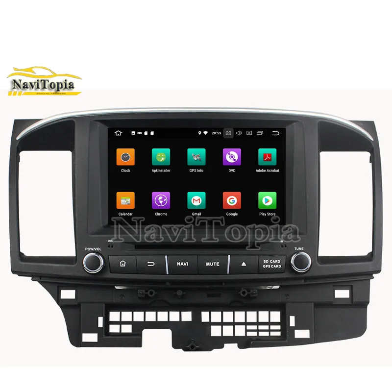 Navitopia четырехядерный 4G 8 дюймов Android 9 0 автомобильный dvd-плеер для MITSUBISHI LANCER 2006-2012 gps