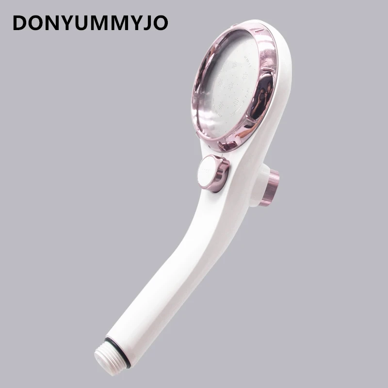 

DONYUMMYJO 1pc Hand-held Supercharged Shower Head Water-saving Belt Switch One-button Water Sprayer bathroom Nozzle