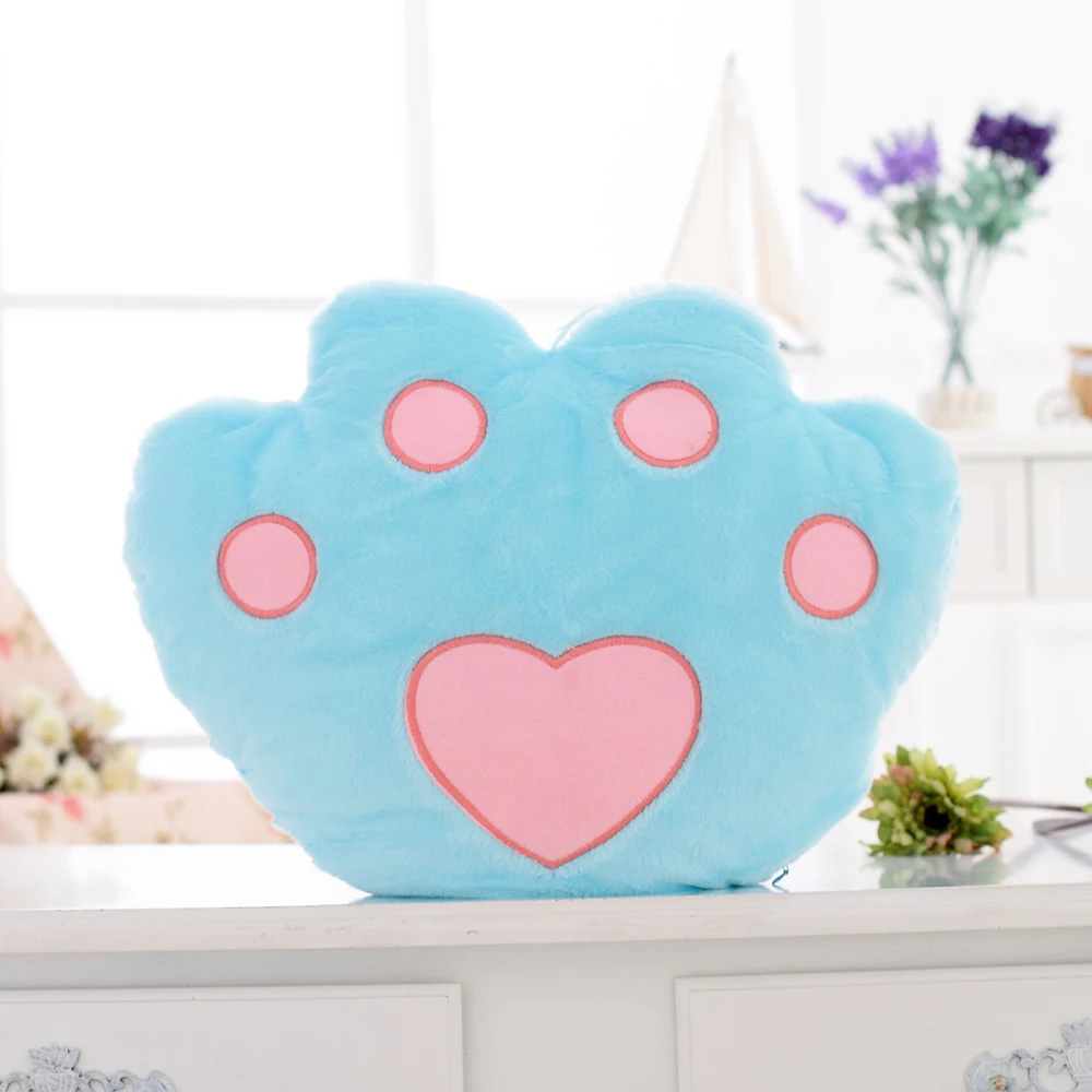 Цвет Изменение Световой Медвежья Лапа образная подушка мягкая плюшевая
