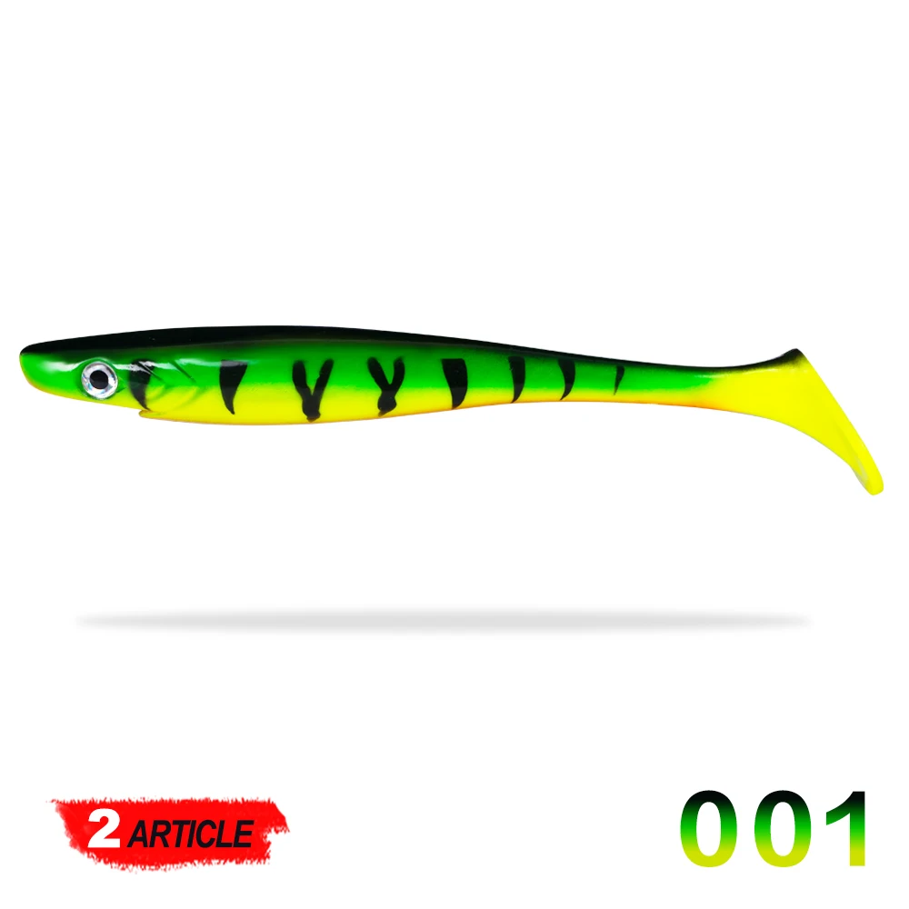 001 Hunthouse 2 шт./лот pro shad Щука приманка 20 см 50 г Краска Печать приманка весло хвост shad силиконовая souple leurre натуральный мускусный - Цвет: 001