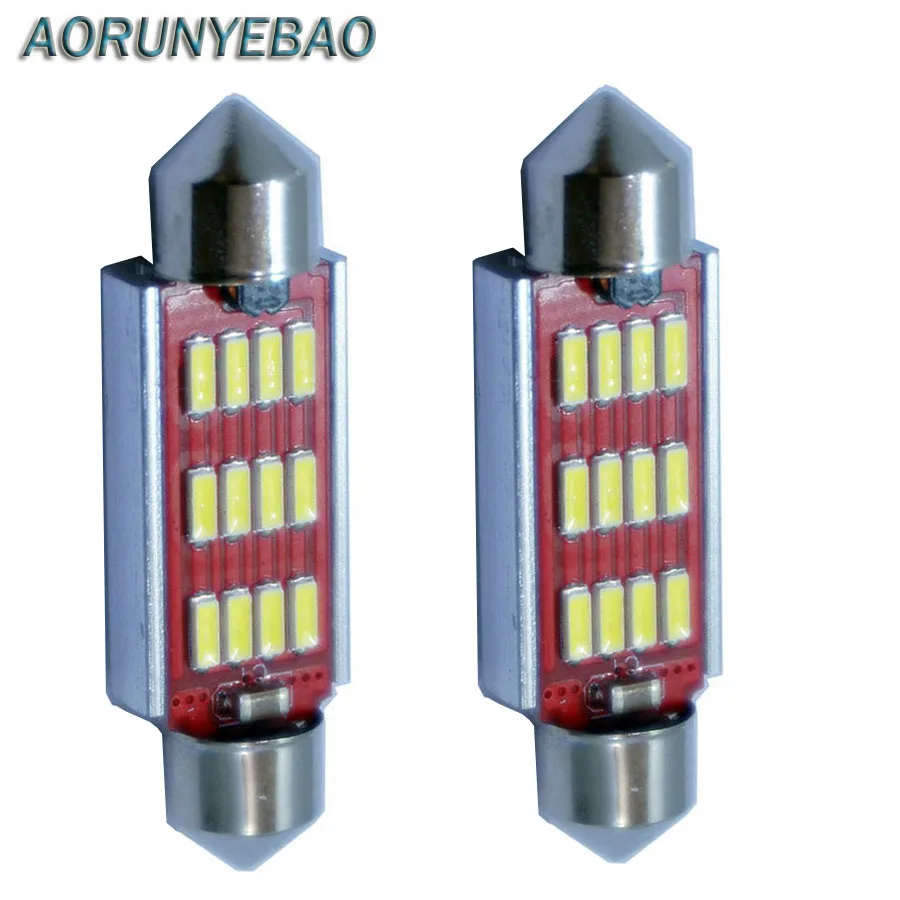 AORUNYEBAO 2x Festoon C5W светодиодный автомобильный светильник 10SMD 12SMD 31 мм 36 39 41 для Чтения