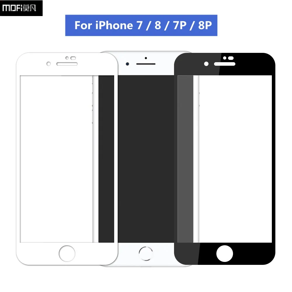 

Защитное стекло MOFI Preminum 9H, закаленное стекло с полным покрытием для iPhone 7, 7 Plus, защитная пленка для iPhone 8, 8 Plus