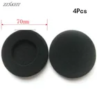 4 шт., черные мягкие пенные амбушюры, колпачок для наушников-вкладышей, сменные Защитные чехлы для наушников, гарнитуры, диаметр 70 мм