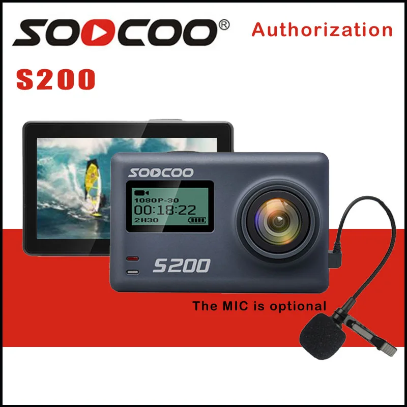 SOOCOO S200 Спортивная Экшн камера Ultra HD 4K 20MP NTK96660 Chip Cam IMX078 сенсор WiFi Gryo Голосовое