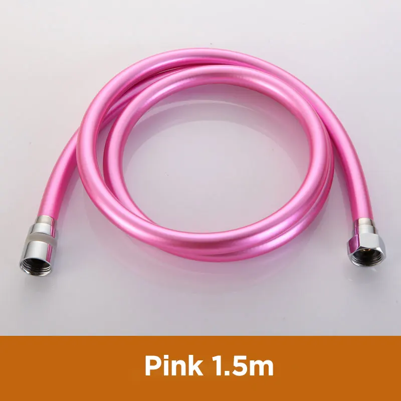 Pink Bathroon шланги сантехнические ПВХ пластик 150 см/200 см душевой шланг ручная замена душа гибкий душ распылительный шланг - Цвет: Pink