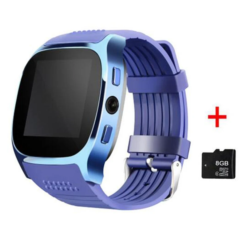 Blue add 8G TF Card Смарт-часы с Bluetooth для huawei Honor 9i Play 10 V10 9 8 7 6A, Поддержка 2G, SIM, TF, карта, набор звонков, фитнес-трекер, умные часы - Цвет: Blue add 8G TF Card
