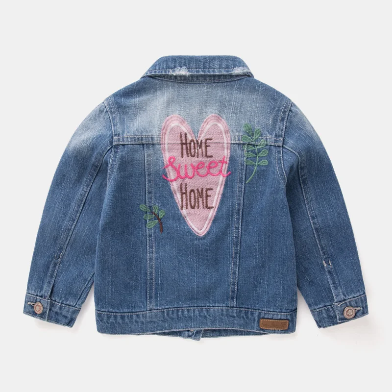 

2019 children girls hot sale new autumn coat clothing Kids casual embroidery letters denim jacket for girls 3-8 years !