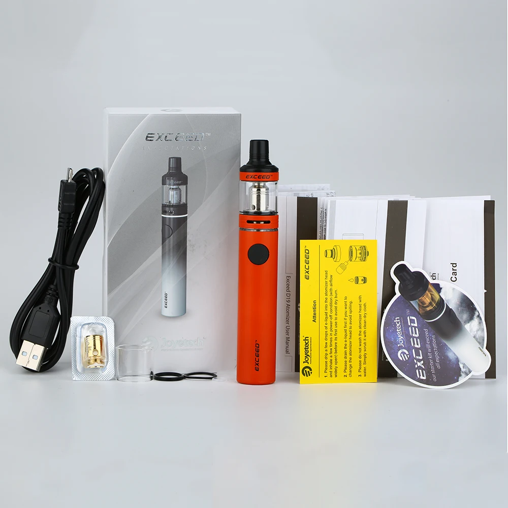 Япония отправка 40 Вт Joyetech превысит D19 Vape Kit с 1500 мАч батареей и 2 мл превышает