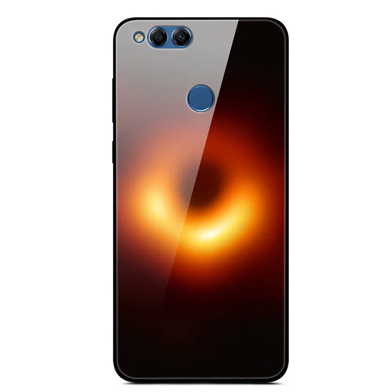 Чехол из закаленного стекла для huawei Honor 7X, задняя крышка из поликарбоната, защитный чехол для телефона huawei Honor 7X7 X X7, мягкий чехол-бампер из ТПУ 5,93 дюйма - Color: 4