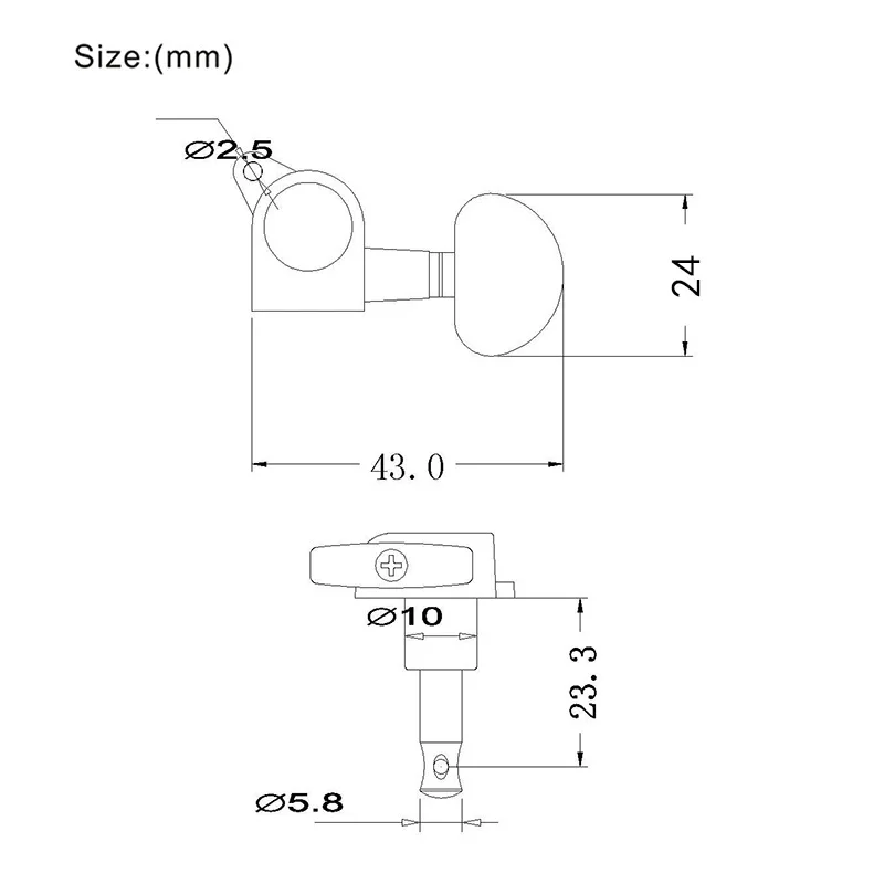 Золотая запечатанная Шестерня левая и правая электрическая акустическая гитара