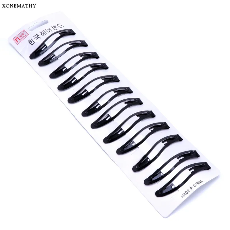 Простая черная заколка для волос девочек 12 шт./упаковка ВВ заколки крючки