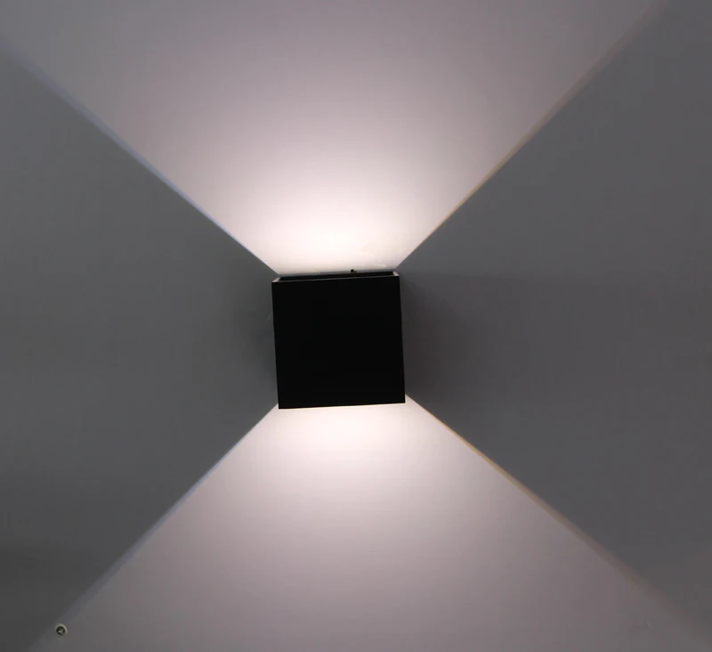 Kopen Nieuwe Collectie 3 In 1 Verwisselbare Kleur Wandlamp Outdoor Verlichting IP65 Waterdichte Buitenkant Aluminium Cube Up Down Muur Muur Licht