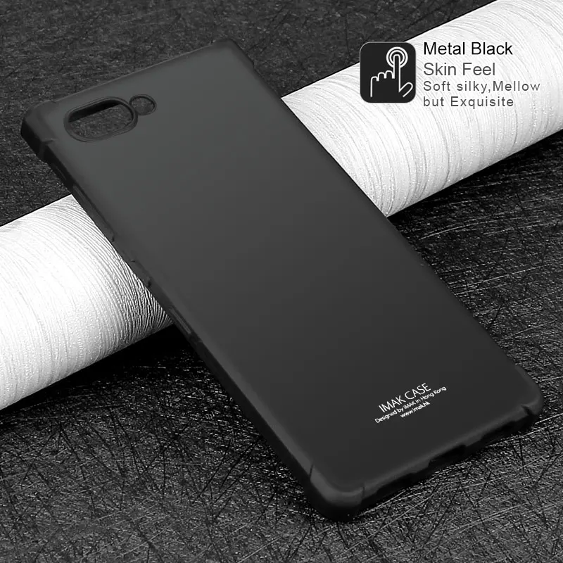 Metal Black Чехол IMAK Airbag противоударный задний Чехол для BlackBerry Key2 Мягкий силиконовый чехол для BlackBerry Key2 ТПУ Матовый+ защита экрана - Цвет: Metal Black
