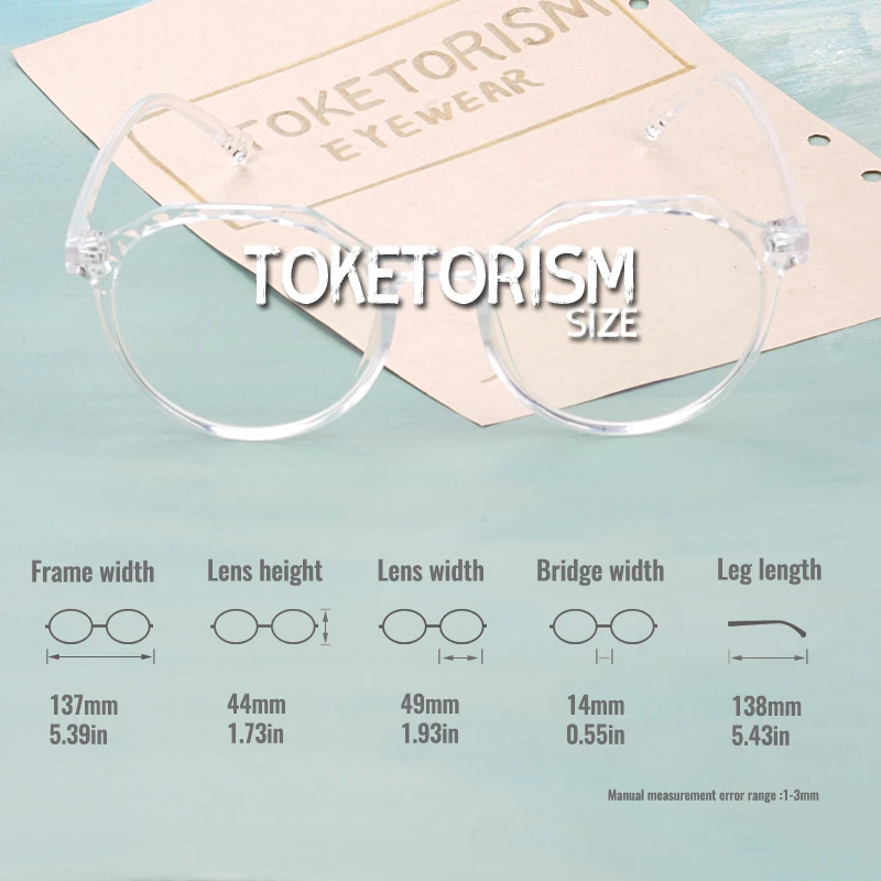 Toketorism уникальные оправы для очков прозрачные очки Женские винтажные оптические