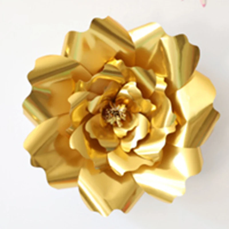 Gold Joy-enlife 2 шт. 20 см DIY Бумага Цветы Дети День рождения фон Декор Свадебная вечеринка девичник дома номер Декор поставки искусственные цветы - Цвет: Gold