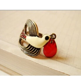 Лидер продаж 2018 винтажное модное кольцо R150 из сплава в виде маленькой птицы