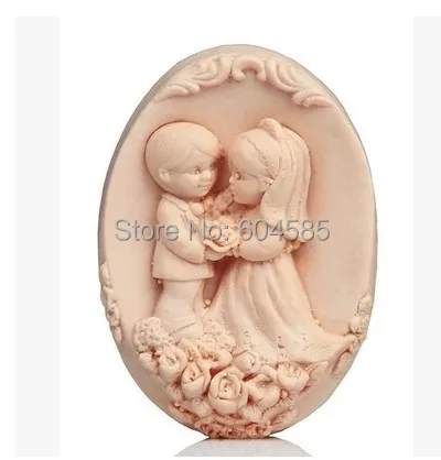 

3.2" Sweet Love Wedding 0820 Craft Art Silicone Soap mold Craft Molds DIY