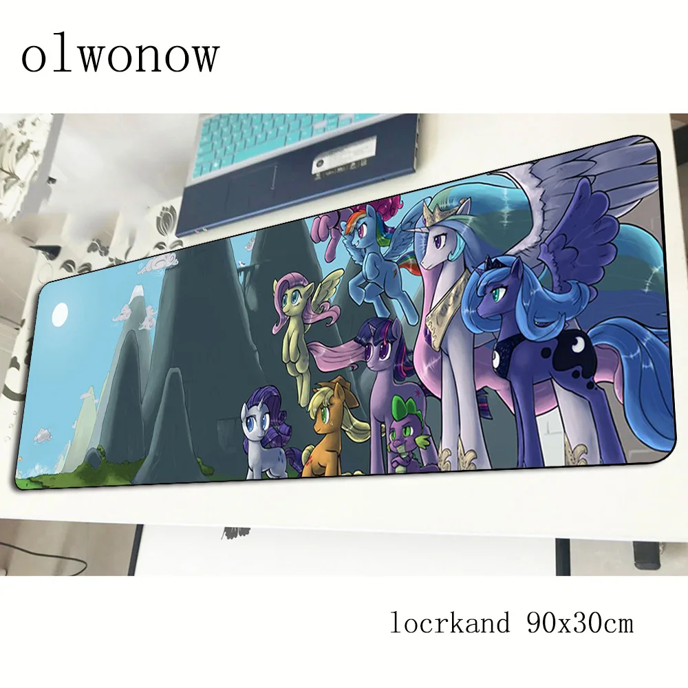 Коврик для мыши my little pony толстый игровой компьютерный коврик 90x30 см с
