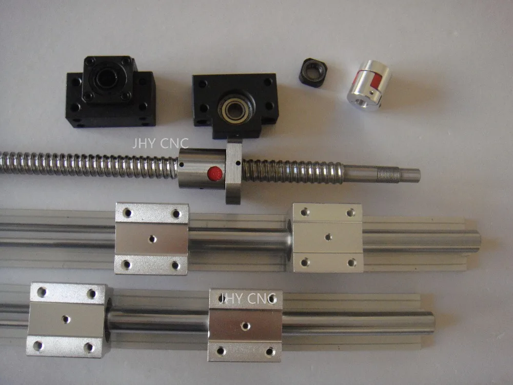2 x SBR20 500mm направляющих линейных рельсов + 1 шариковый винт RM2005 BK/BF15 amp