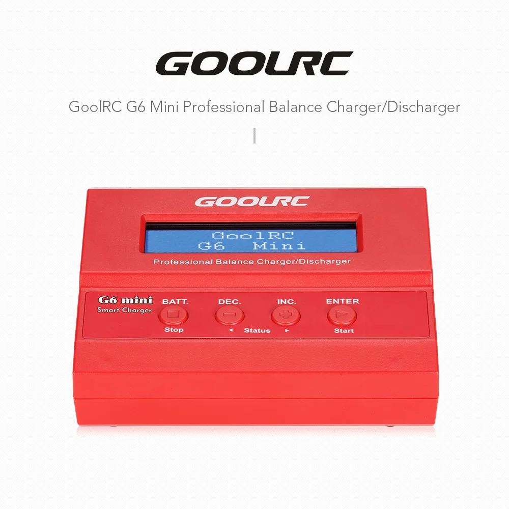 GoolRC G6 Мини Профессиональный аккумулятор баланс зарядное устройство Dis зарядное устройство для RC вертолет беспилотный самолет LiHV LiPo LiIon LiFe NiCd NiMH