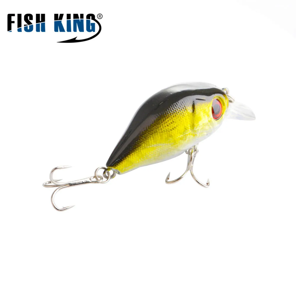 

FISH KING жесткая приманка с крючком 6,9 г, рыболовная приманка 5 см с 3D глазом, искусственная приманка для рыбы, окуня, наживка с крючком, наживка д...