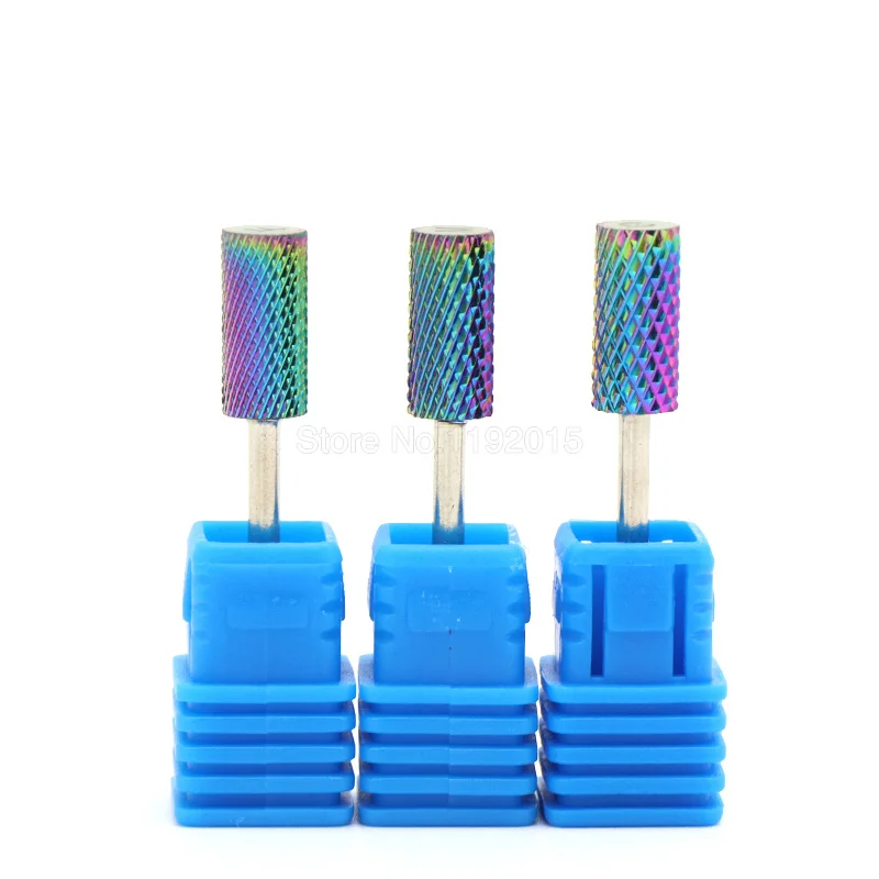 1 шт. синяя Вольфрамовая стальная Шлифовальная головка для ногтей резьба