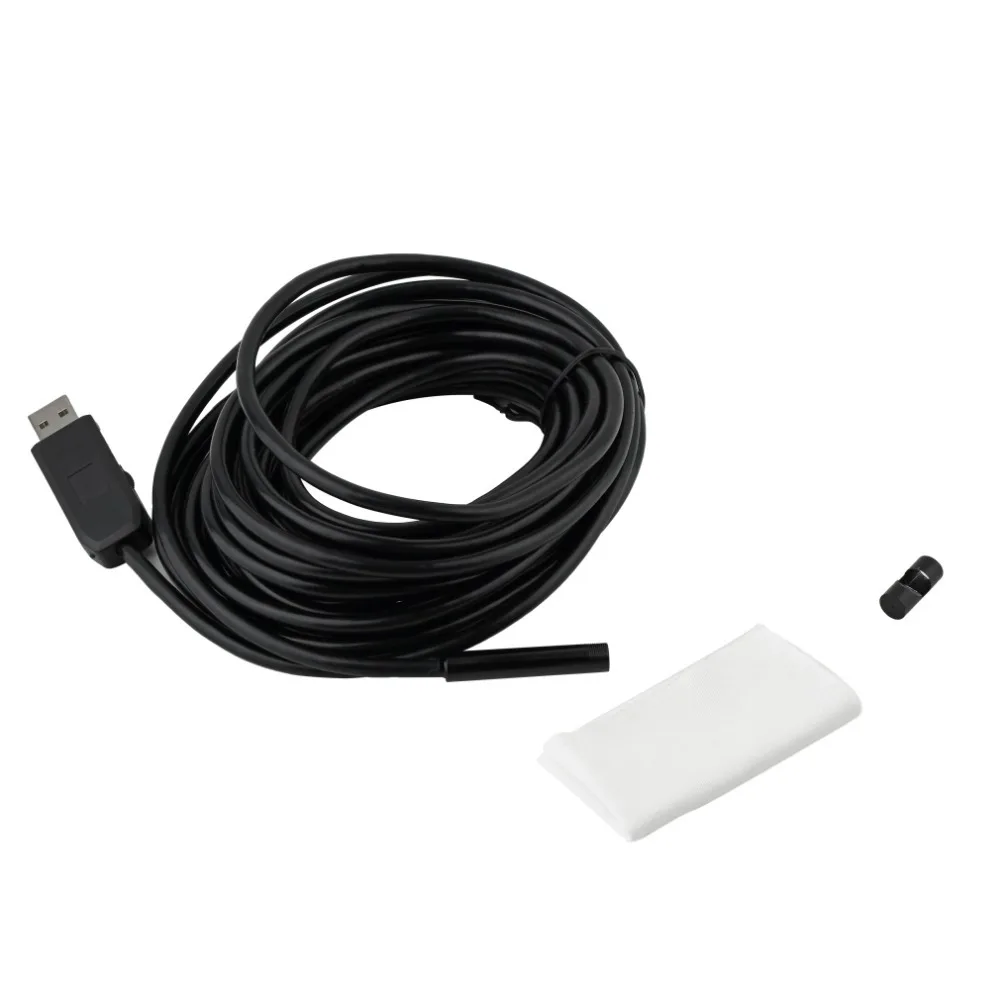 7 мм объектив 2 м 5 м 7 м 10 м 15 м эндоскоп USB камера IP67 водонепроницаемый осмотр Гибкая Змея USB трубка труба бороскоп камера 6 светодиодный