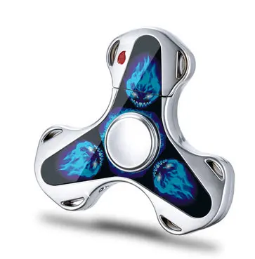 Usb зарядка светодиодный фонарь с изображением скелета дикого огня крутой кончик пальца гироскоп Многофункциональный Спиннер вращающийся, EDC для взрослых антистрессовая игрушка
