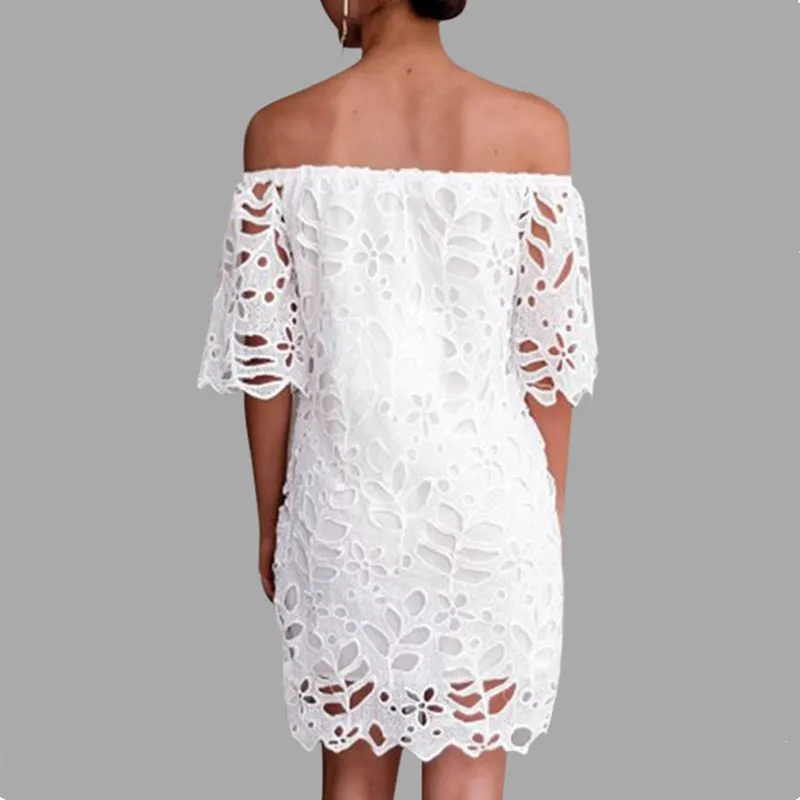 Женское кружевное платье летнее женское облегающее вечернее с коротким рукавом