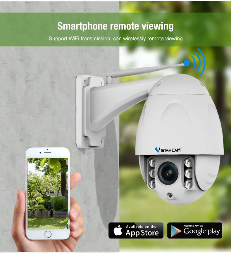 VStarcam C34S-X4 Беспроводная PTZ ip-камера Открытый 1080 P FHD 4X зум CCTV безопасности Видео сеть наблюдения камера беспроводной связи wifi