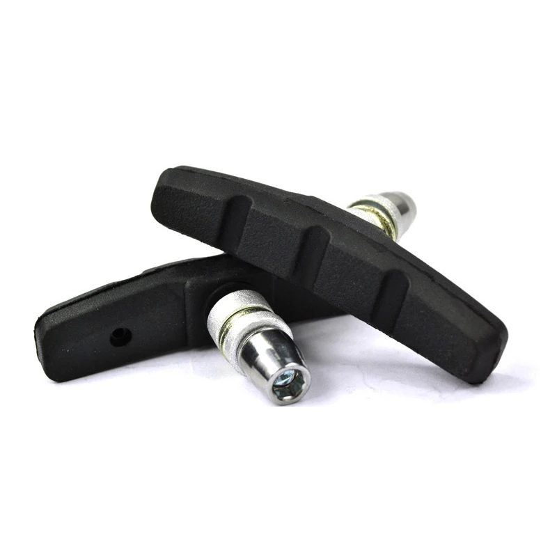 Black B Одна пара тормозных колодок для горного велосипеда MTB тормоза велосипедные V-Brake Holder обувь Резиновые блоки прочные аксессуары для горного велосипеда - Цвет: Black B