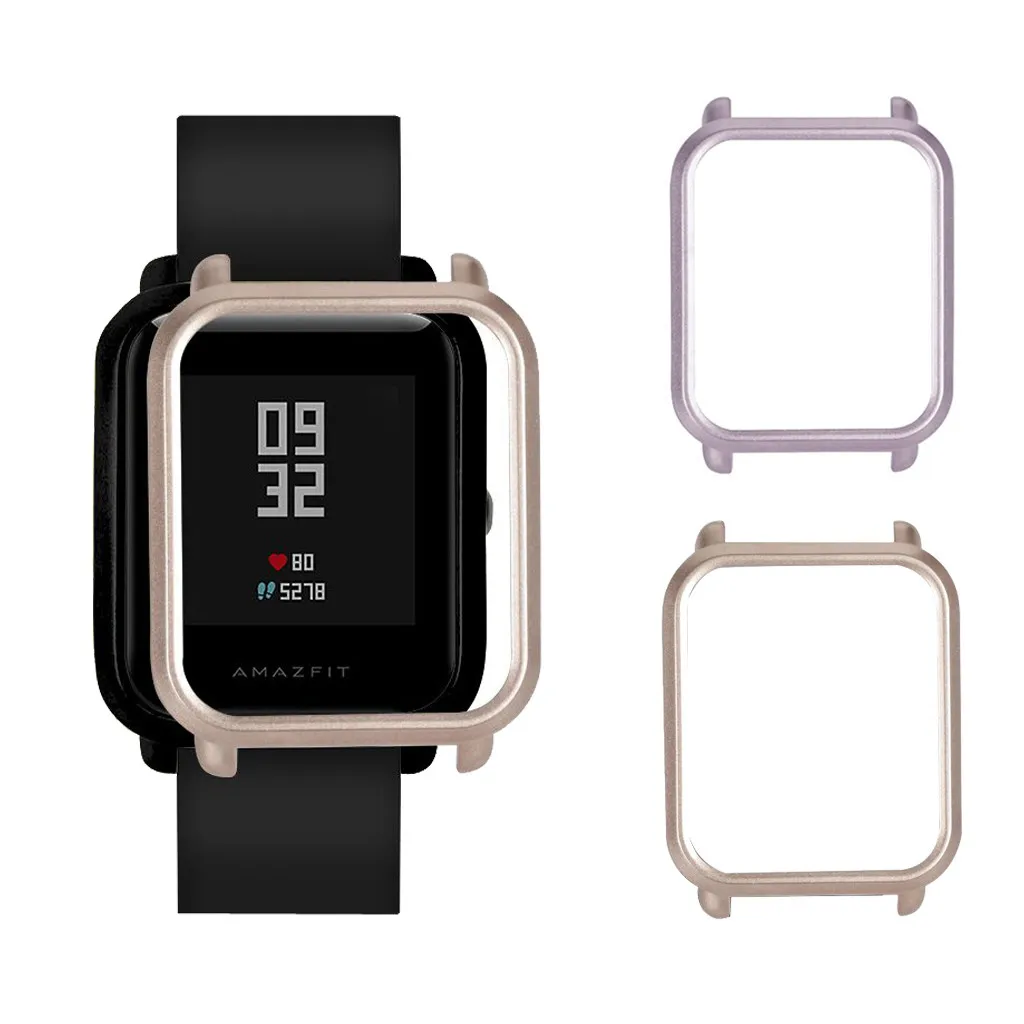 Тонкий цветной чехол с рамкой защитный из поликарбоната для Huami Amazfit Bip Younth Watch 605 + |